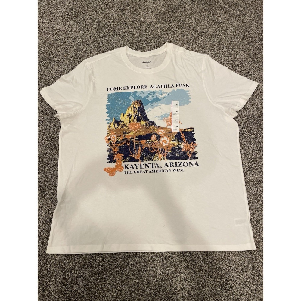Agathla Peak T Shirt Mens Size XXL White Kayenta Arizona Travel Destination